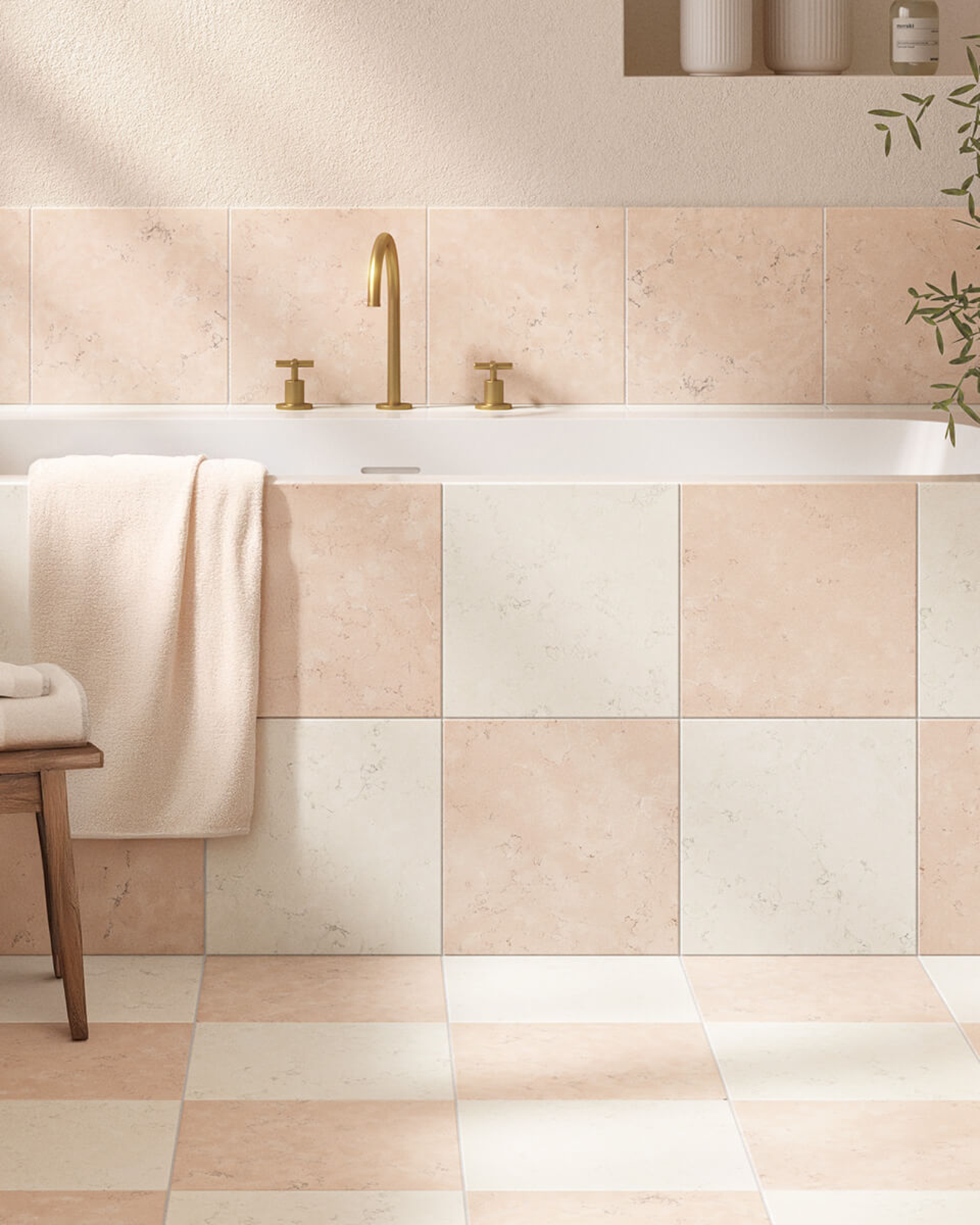 Picture of Firenza Ivory Matte Marble Effect Porcelain Tiles