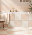 Picture of Firenza Rose Pink Matte Marble Effect Porcelain Tiles