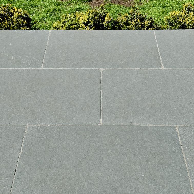 Picture of Parisian Grey Limestone Outdoor Paving Slabs - Tumbled
