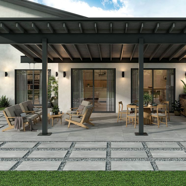 Picture of Rock Slate Grigio Porcelain Paving 900x595x20mm - 8.5 SQM Job Lot