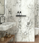 Picture of Merano White Fluted Matte Marble Effect Porcelain Tiles