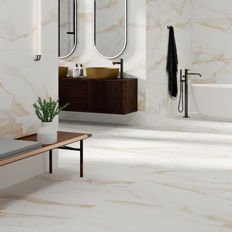 Picture of Amalfi Gold Polished Porcelain 590x1190x10mm Porcelain - 9.1 SQM Job Lot