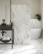 Picture of Riviera White Matte Marble Effect Porcelain Tiles