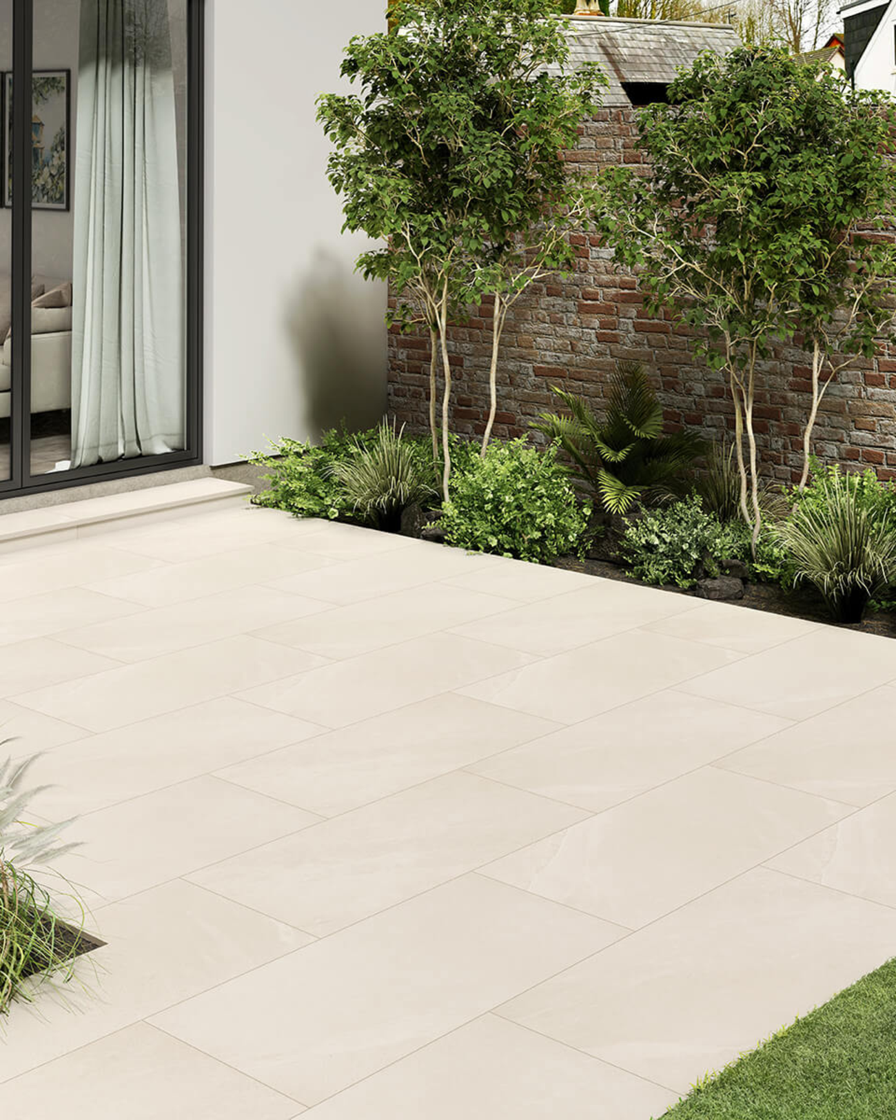 Picture of  Axis Crema Outdoor Porcelain Paving 795x395x20mm - 8.5 SQM Job Lot