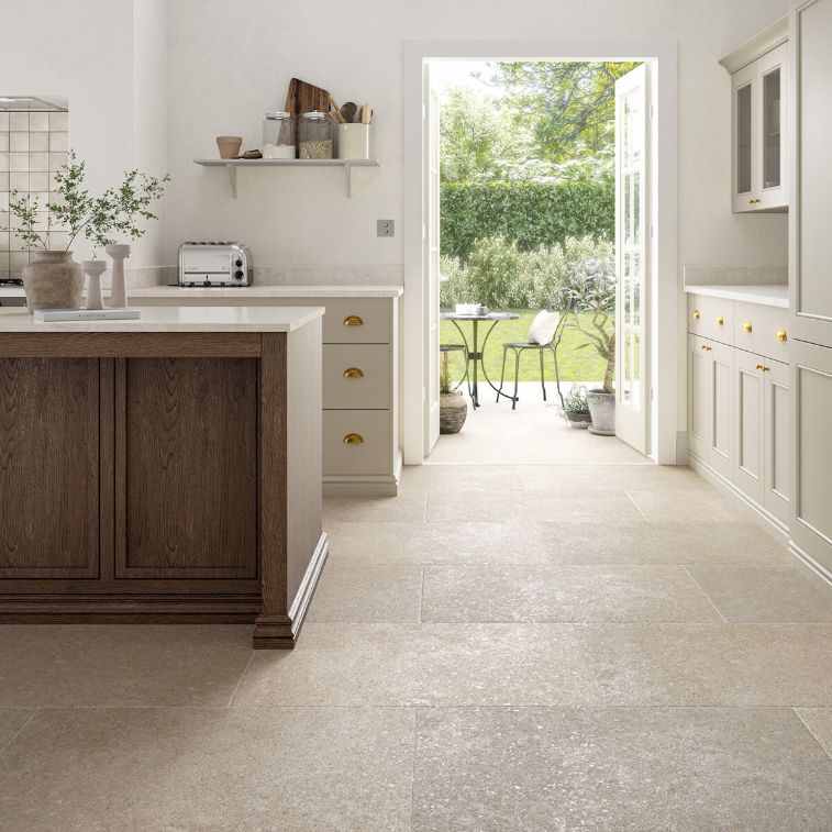 Picture of Hampstead Cream Antique Limestone Effect Porcelain Tiles