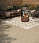 Henley Beige Outdoor Porcelain Paving Slabs - 60x60cm