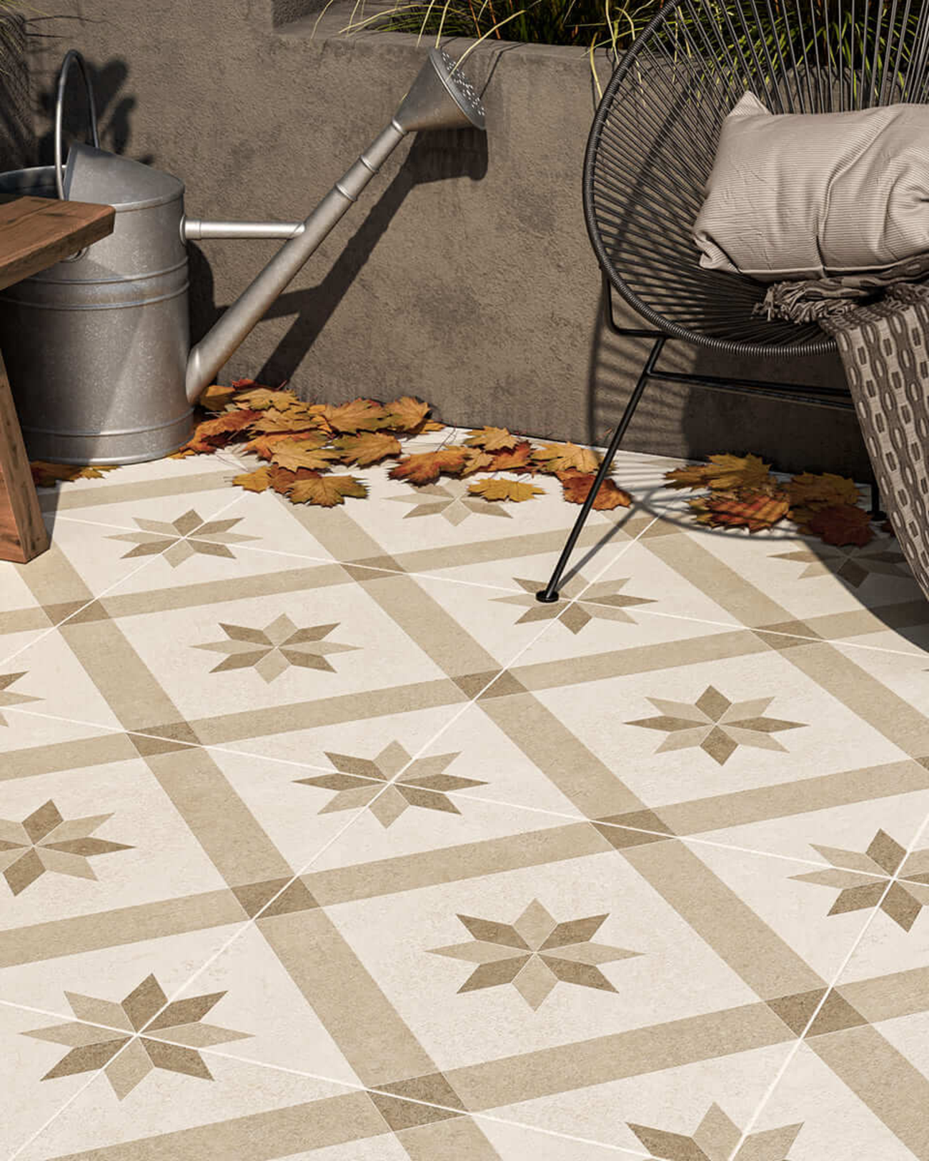 Picture of Henley Beige Decor Porcelain Paving Slabs