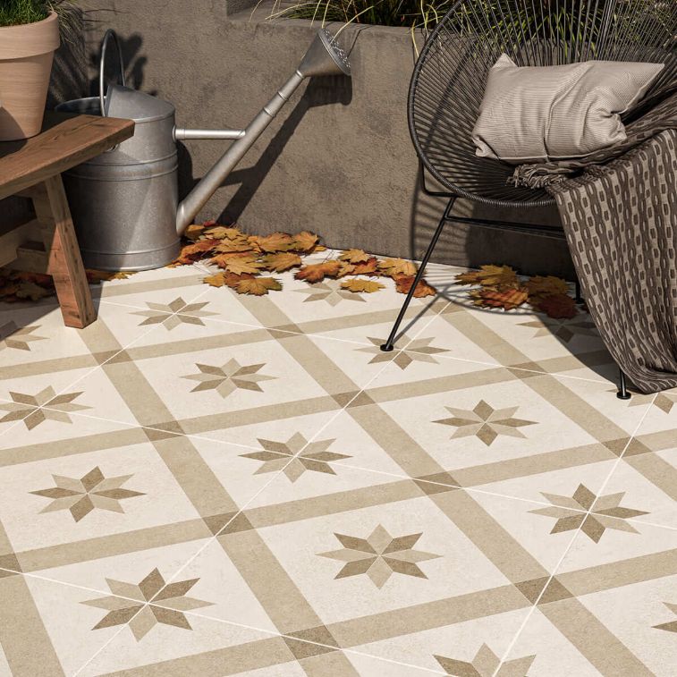 Picture of Henley Beige Decor Porcelain Paving Slabs