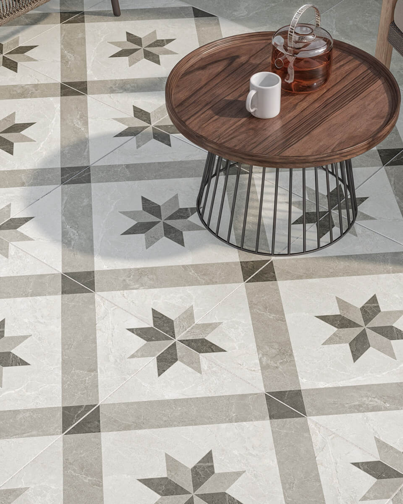 Picture of Henley Grey Decor Porcelain Paving Slabs