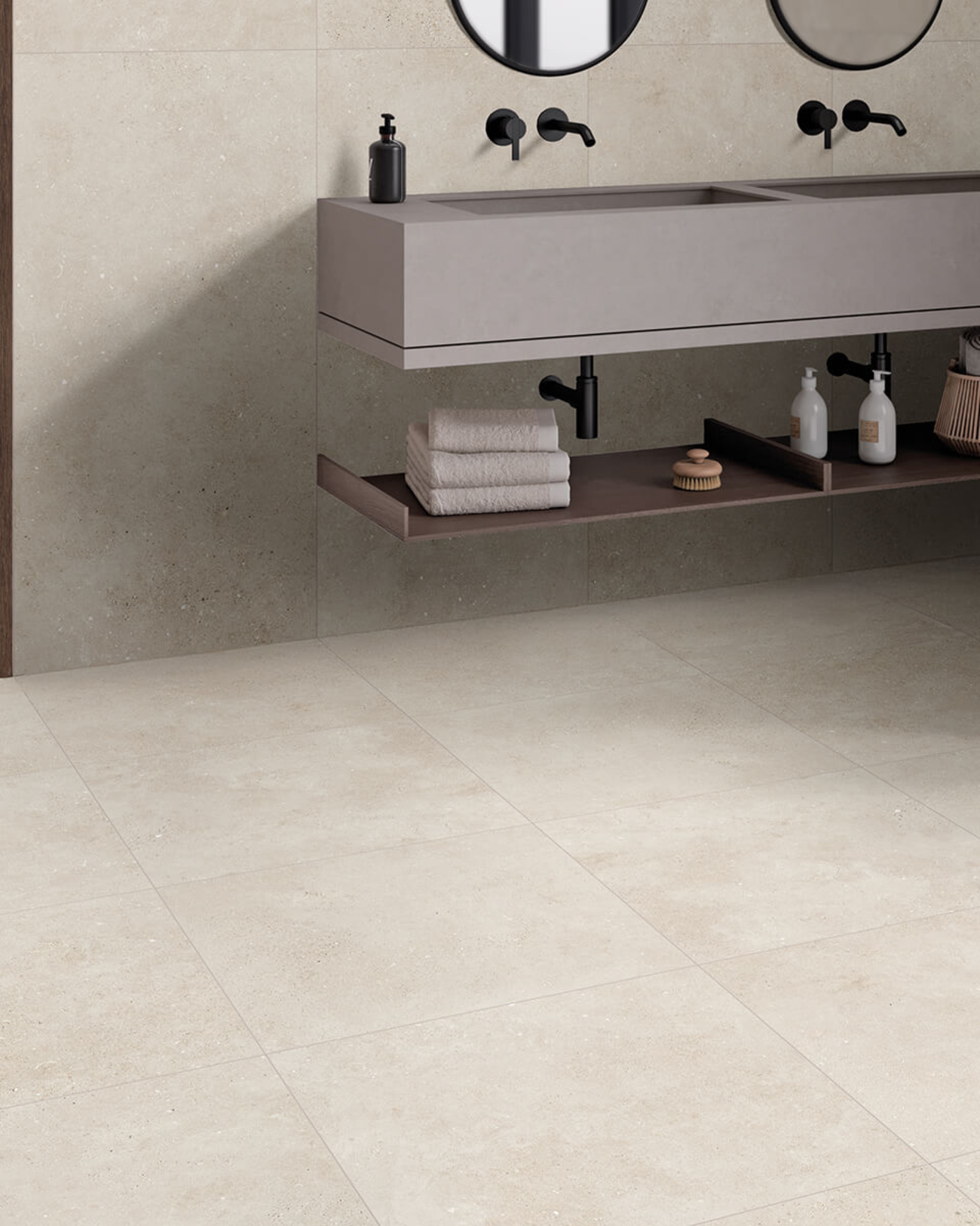 Picture of Arles White Stone Effect Porcelain Tiles