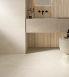 Serenity Ivory Microcement Effect Porcelain Tiles - 60x60cm