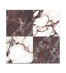 Picture of Rosso Burgundy Marble Effect Checkerboard Tiles