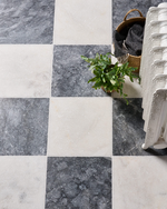Picture of Parisian Antiqued Marble Checkerboard Tiles
