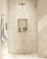Picture of Stratos Beige Limestone Effect Chevron Porcelain Tiles