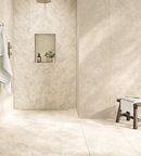 Picture of Stratos Beige Limestone Effect Chevron Porcelain Tiles