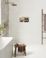 Picture of Linear White Cement Effect Porcelain Tiles