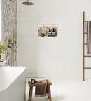 Picture of Linear White Cement Effect Porcelain Tiles